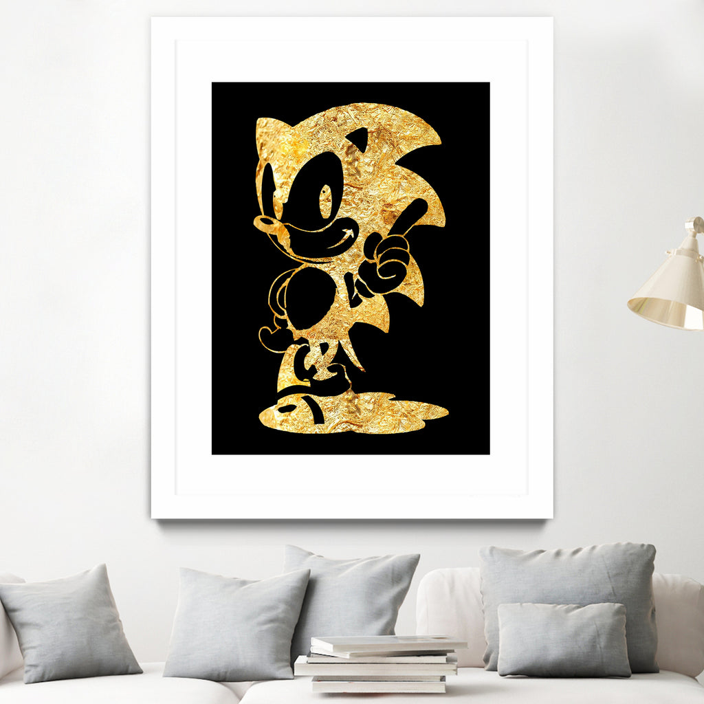 golden sonic by erjas saga on GIANT ART - black digital painting