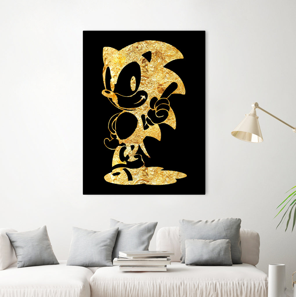 golden sonic by erjas saga on GIANT ART - black digital painting