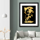 golden sonic by erjas saga on GIANT ART - black digital painting