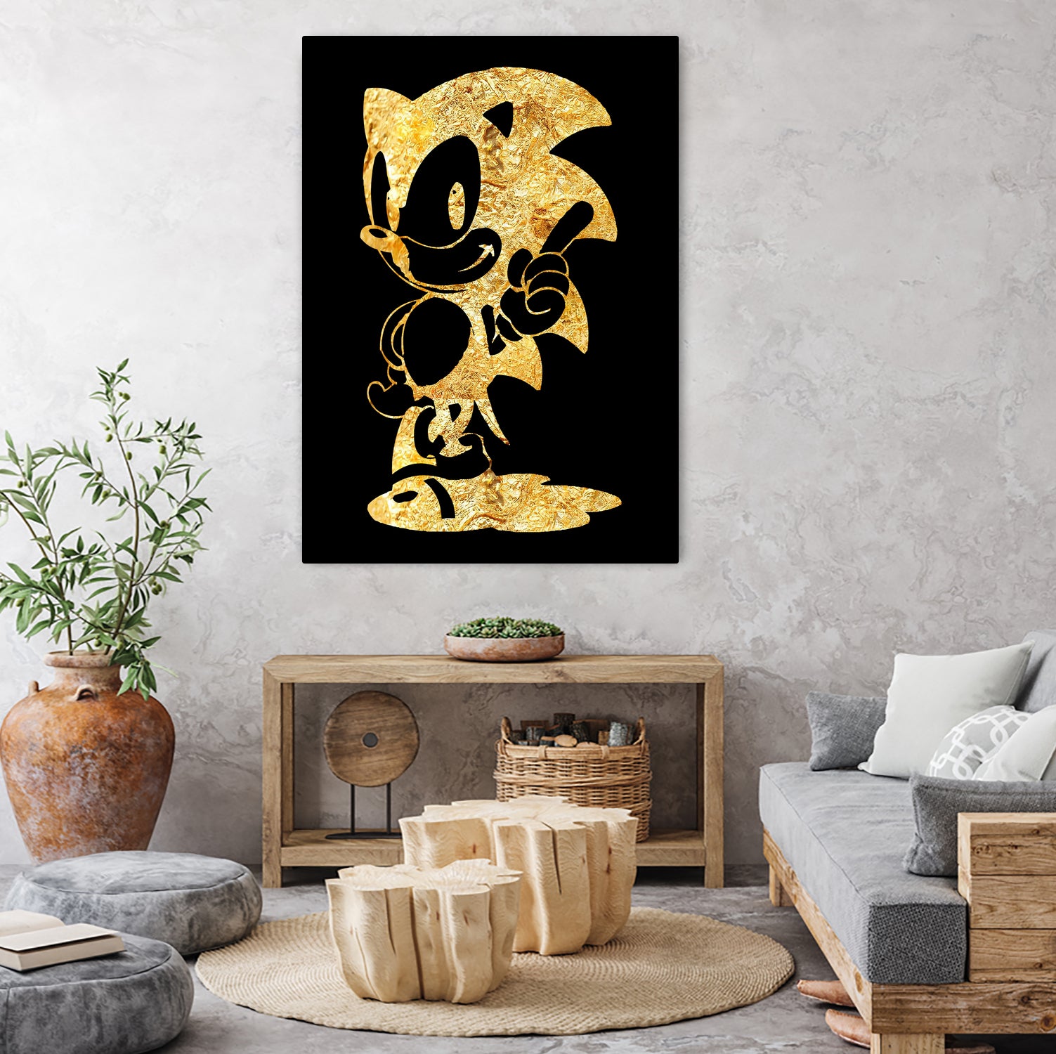 golden sonic by erjas saga on GIANT ART - black digital painting