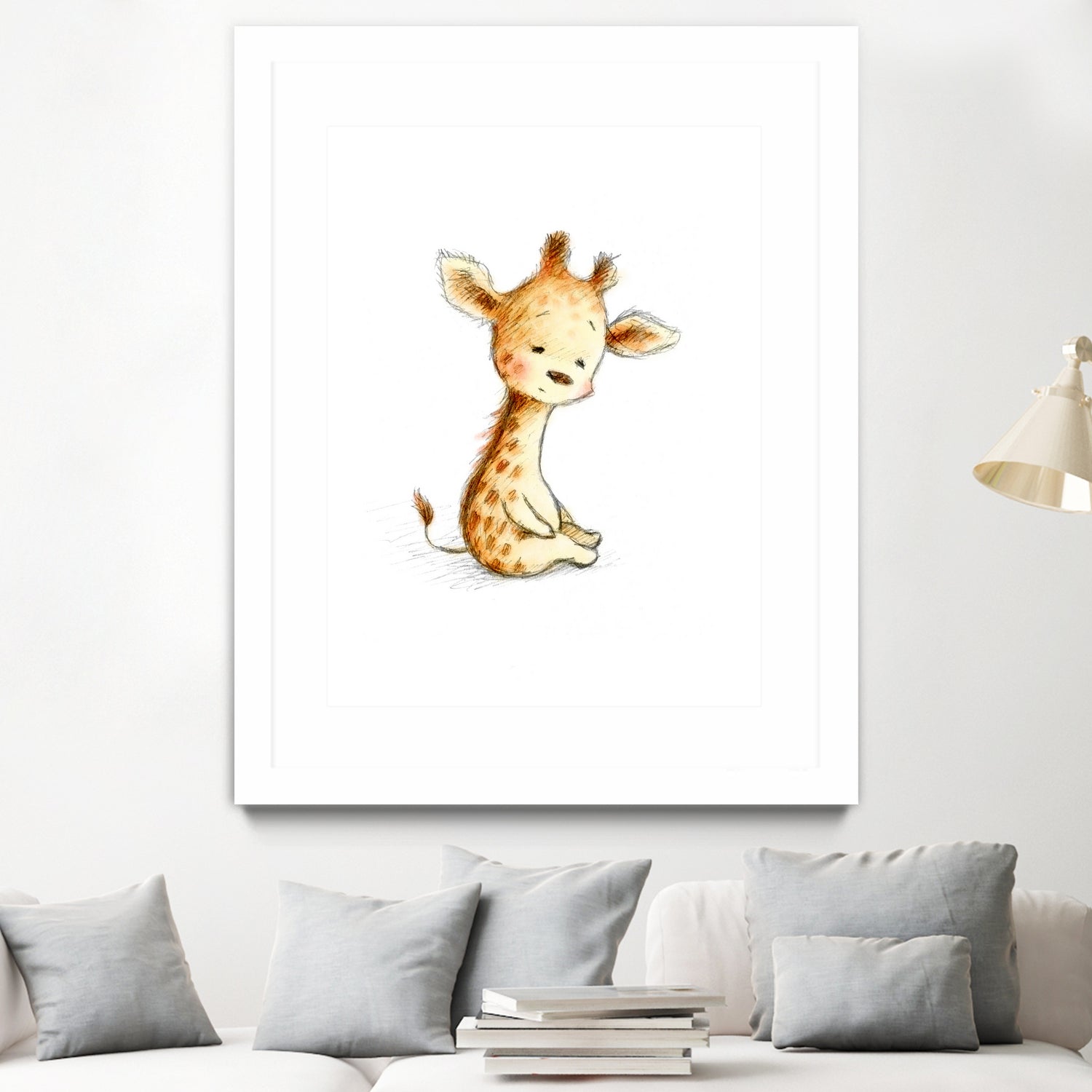 Giraffe by Anna Abramska on GIANT ART - yellow digital painting