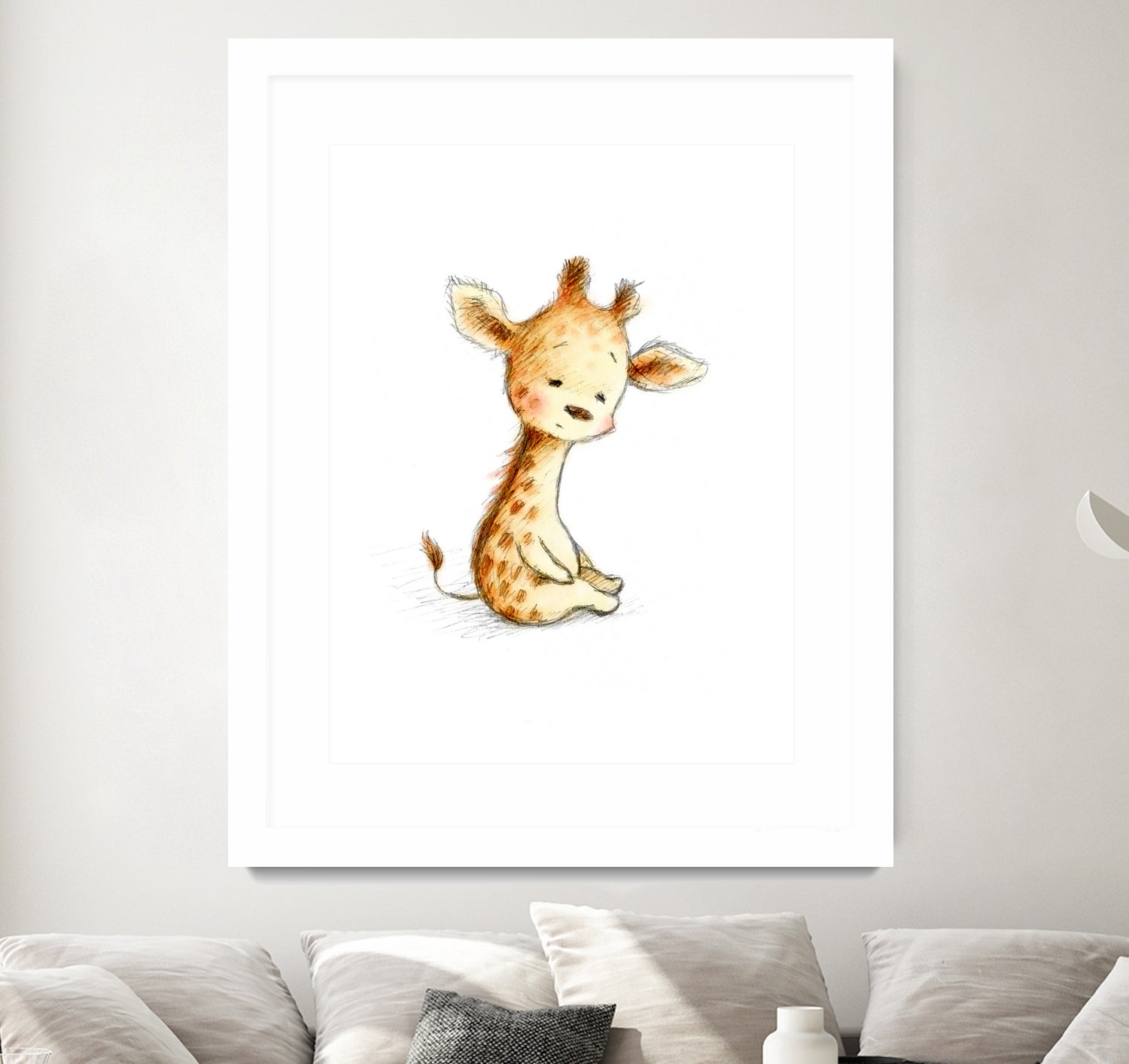 Giraffe by Anna Abramska on GIANT ART - yellow digital painting