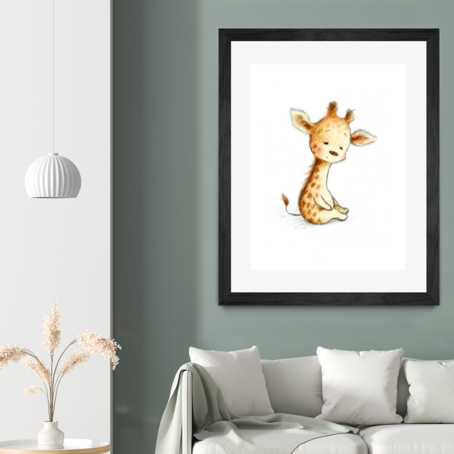 Giraffe by Anna Abramska on GIANT ART - yellow digital painting