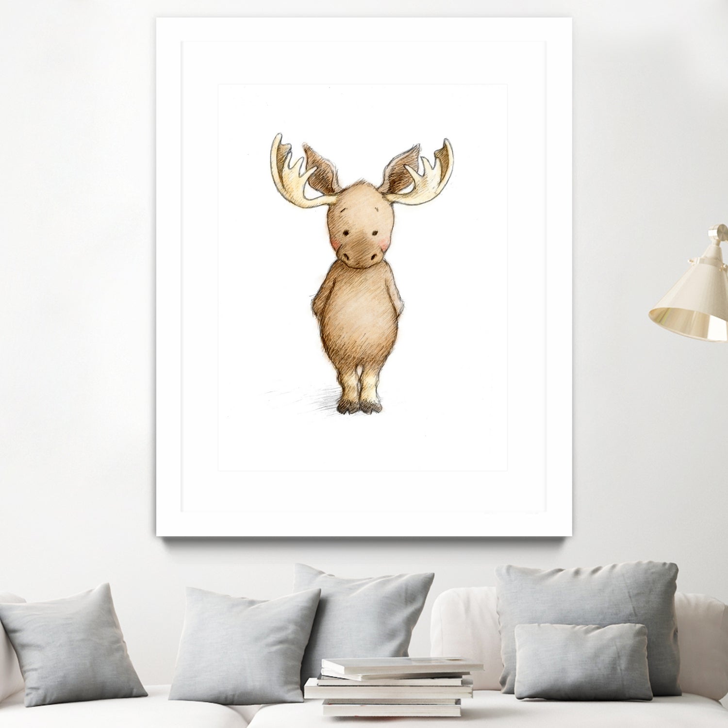 Moose by Anna Abramska on GIANT ART - brown digital drawing