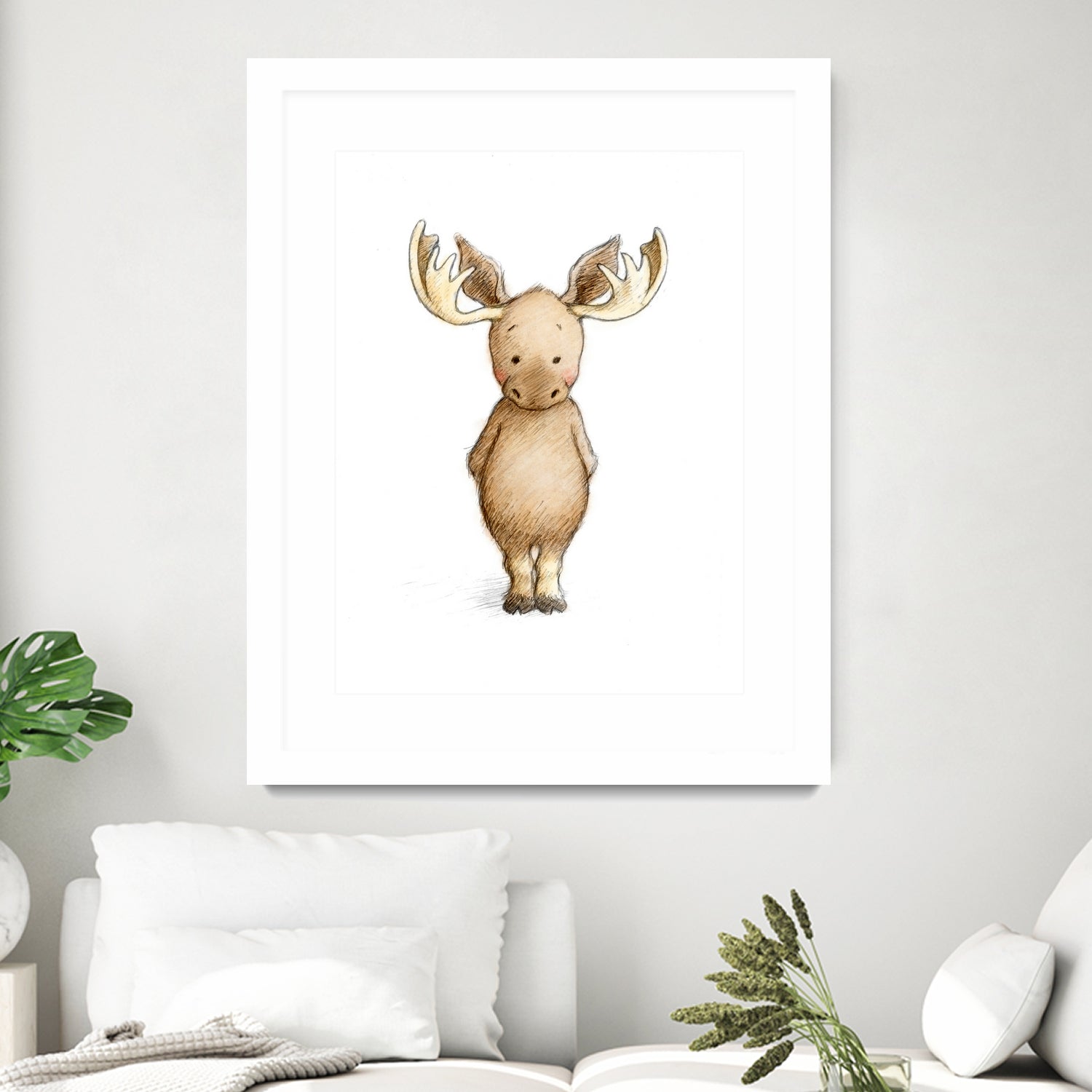 Moose by Anna Abramska on GIANT ART - brown digital drawing