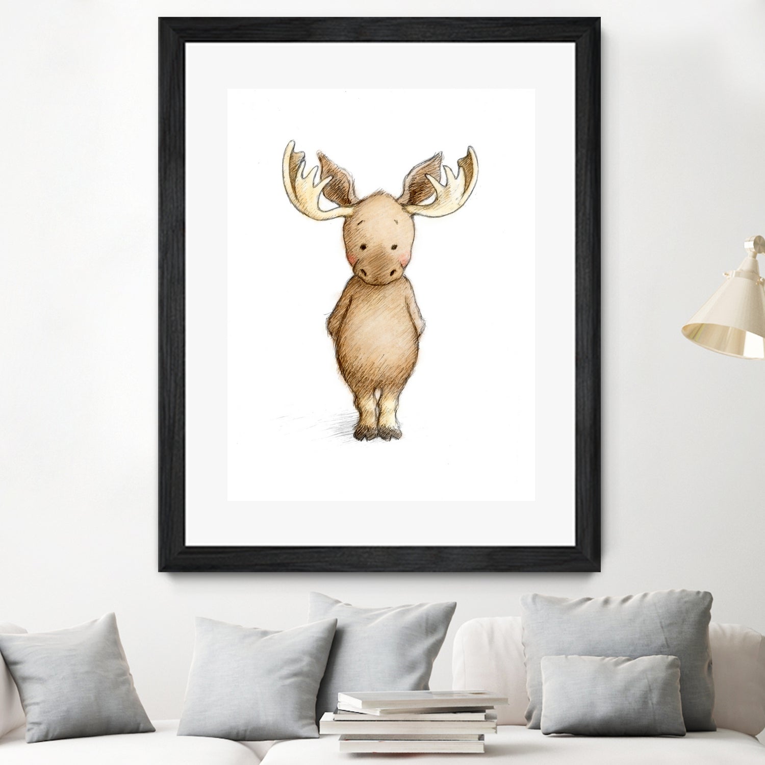 Moose by Anna Abramska on GIANT ART - brown digital drawing