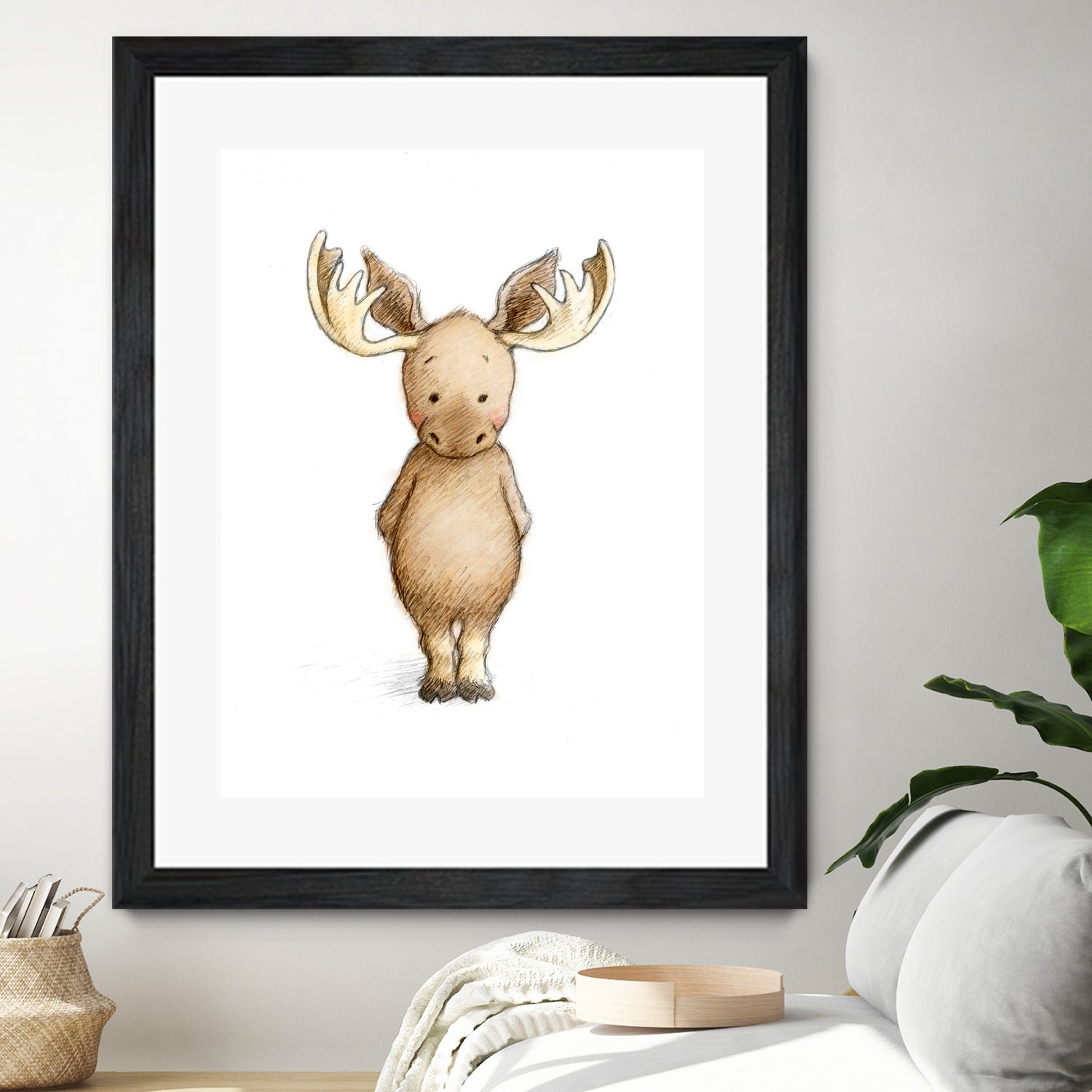 Moose by Anna Abramska on GIANT ART - brown digital drawing