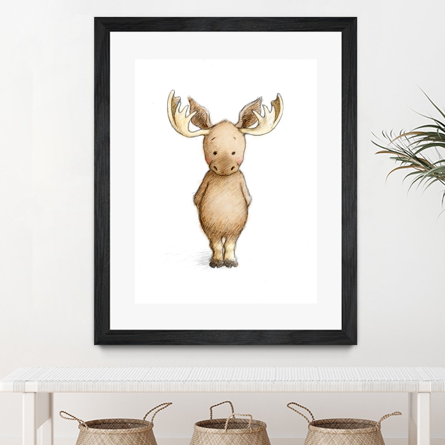 Moose by Anna Abramska on GIANT ART - brown digital drawing