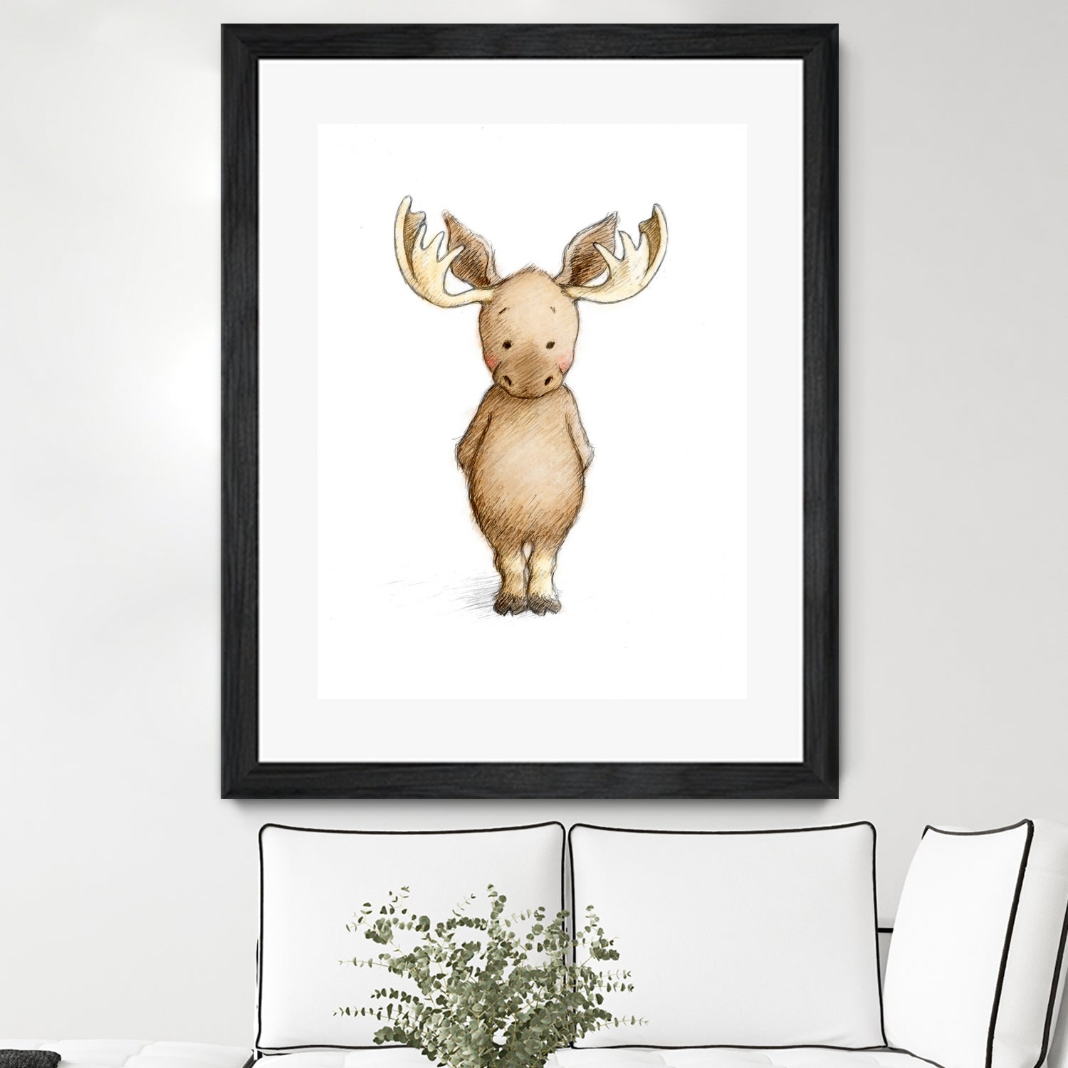 Moose by Anna Abramska on GIANT ART - brown digital drawing