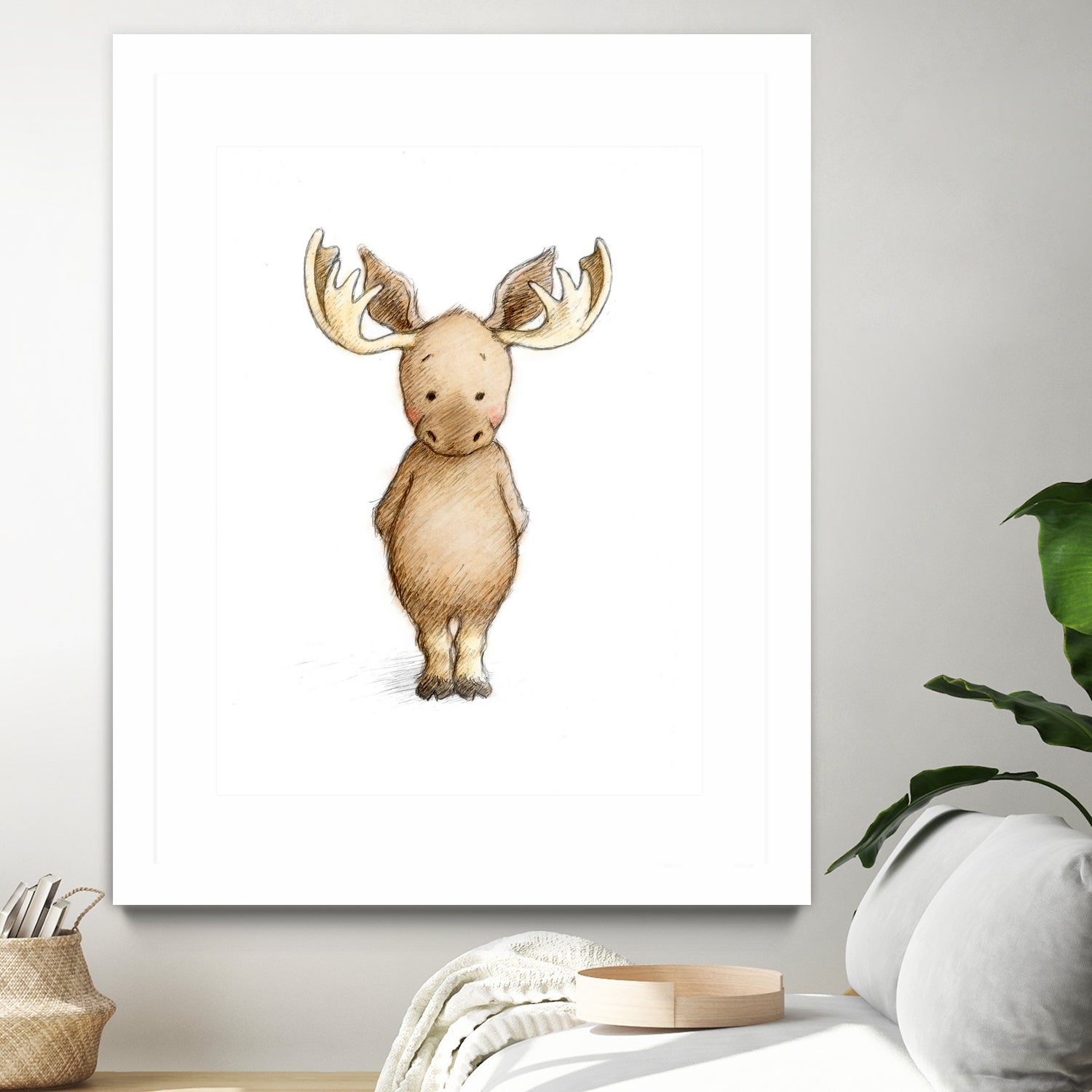 Moose by Anna Abramska on GIANT ART - brown digital drawing