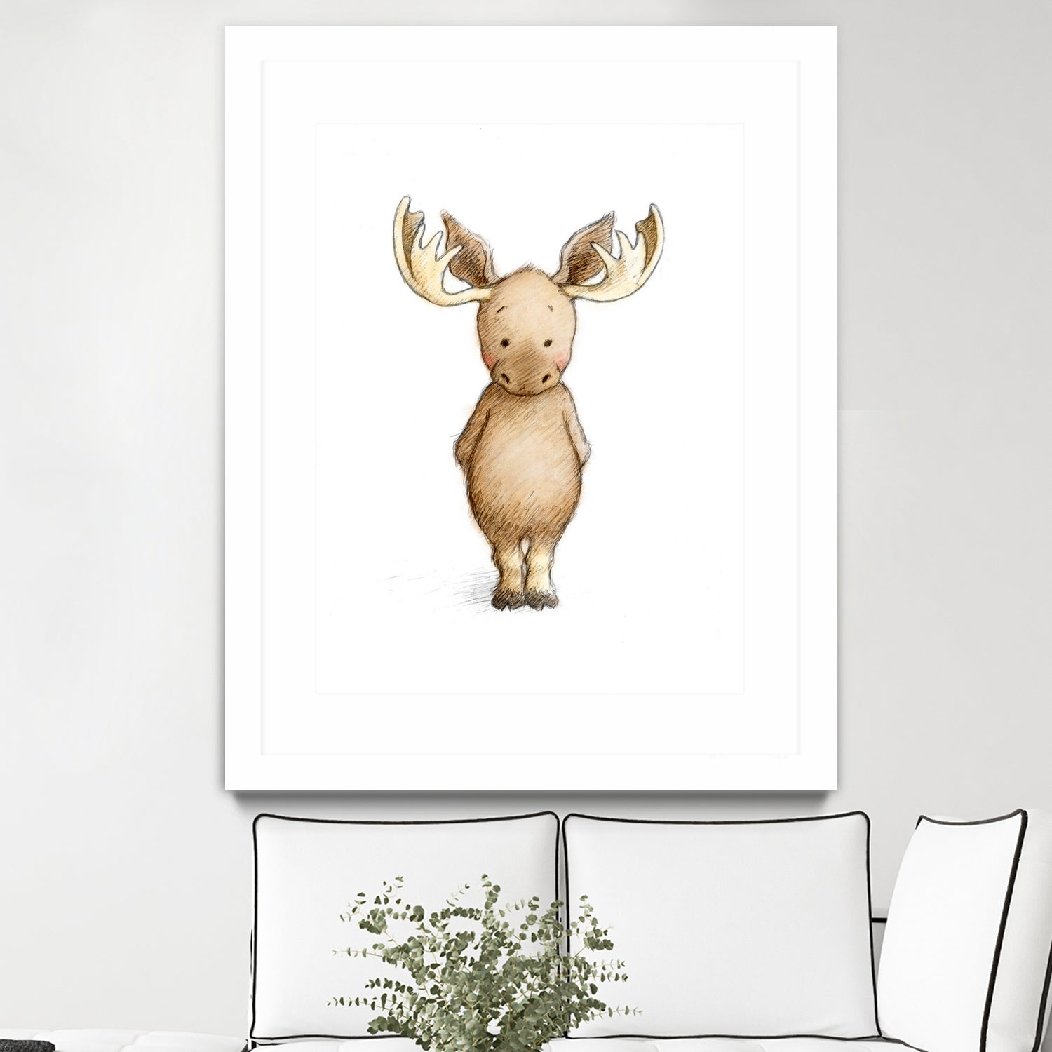 Moose by Anna Abramska on GIANT ART - brown digital drawing