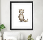 Raccoon by Anna Abramska on GIANT ART - gray digital drawing