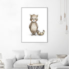 Raccoon by Anna Abramska on GIANT ART - gray digital drawing