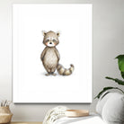 Raccoon by Anna Abramska on GIANT ART - gray digital drawing