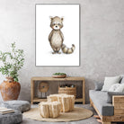 Raccoon by Anna Abramska on GIANT ART - gray digital drawing