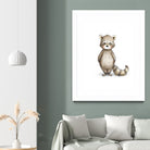 Raccoon by Anna Abramska on GIANT ART - gray digital drawing