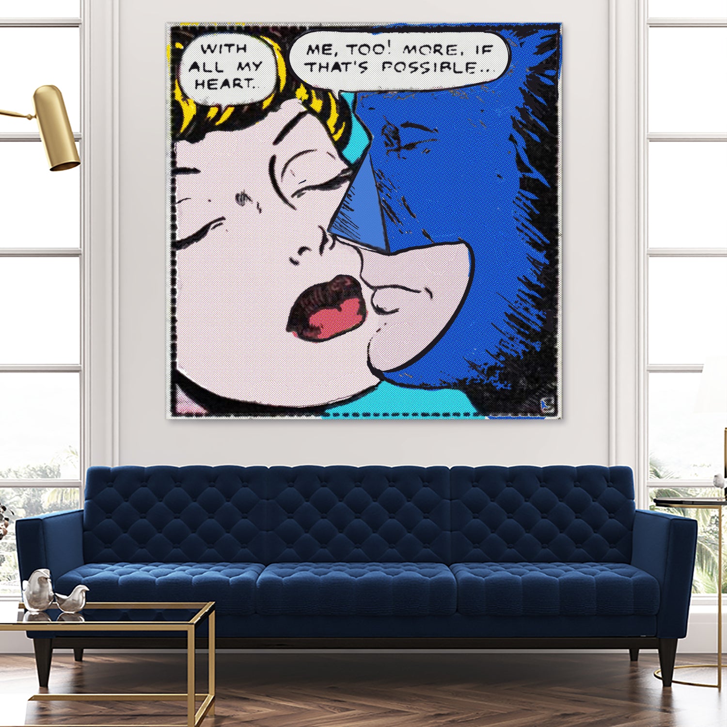 Super Hero Romance by TULIO ALMEIDA on GIANT ART - blue digital drawing