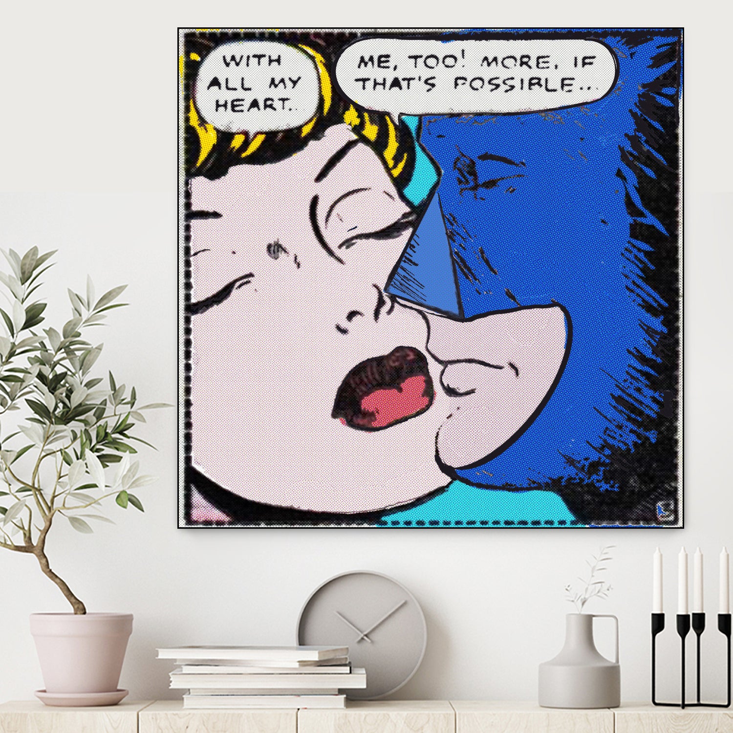 Super Hero Romance by TULIO ALMEIDA on GIANT ART - blue digital drawing