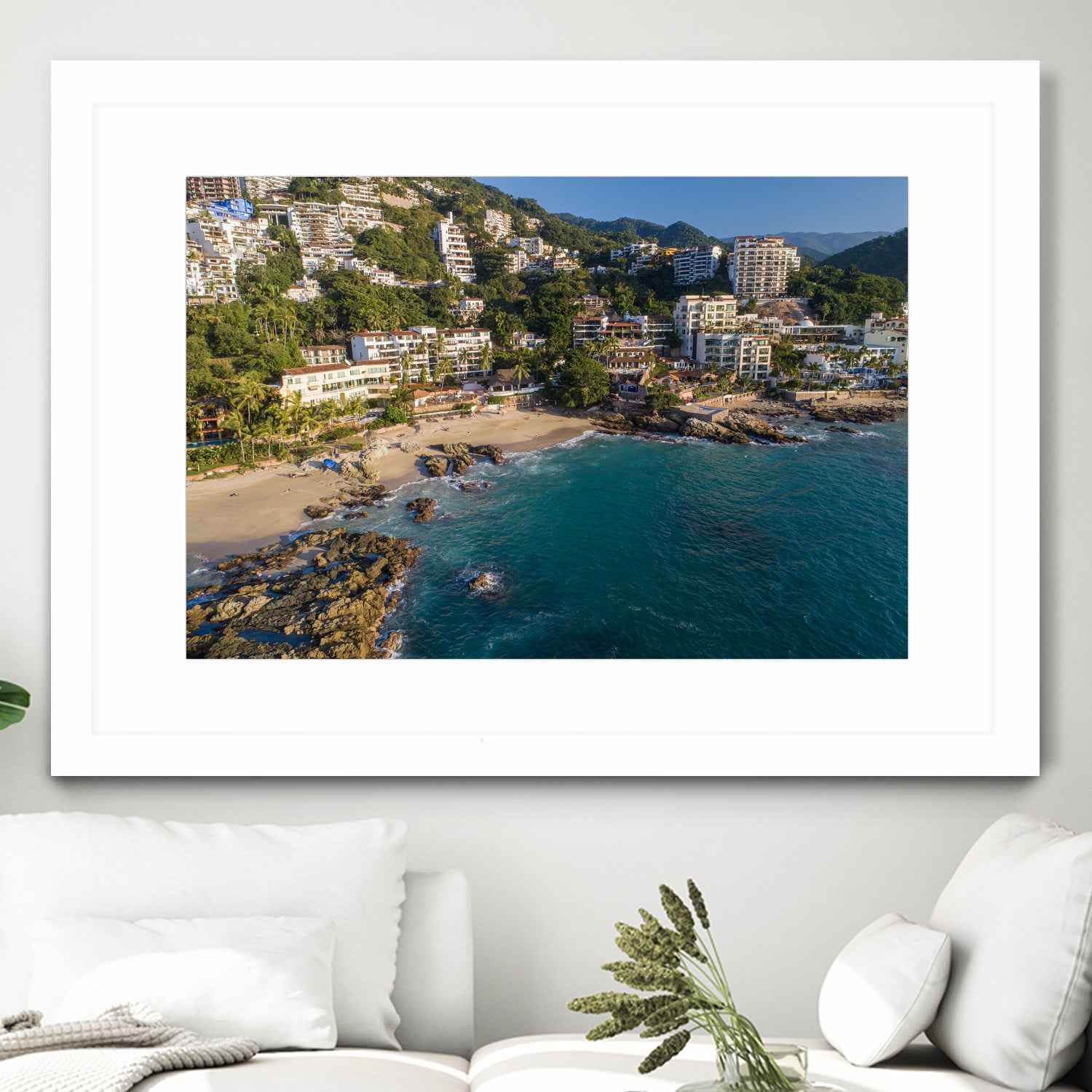 Puerto Vallarta - Conchas Chinas Beaches by Reid Harrison on GIANT ART - blue photo illustration