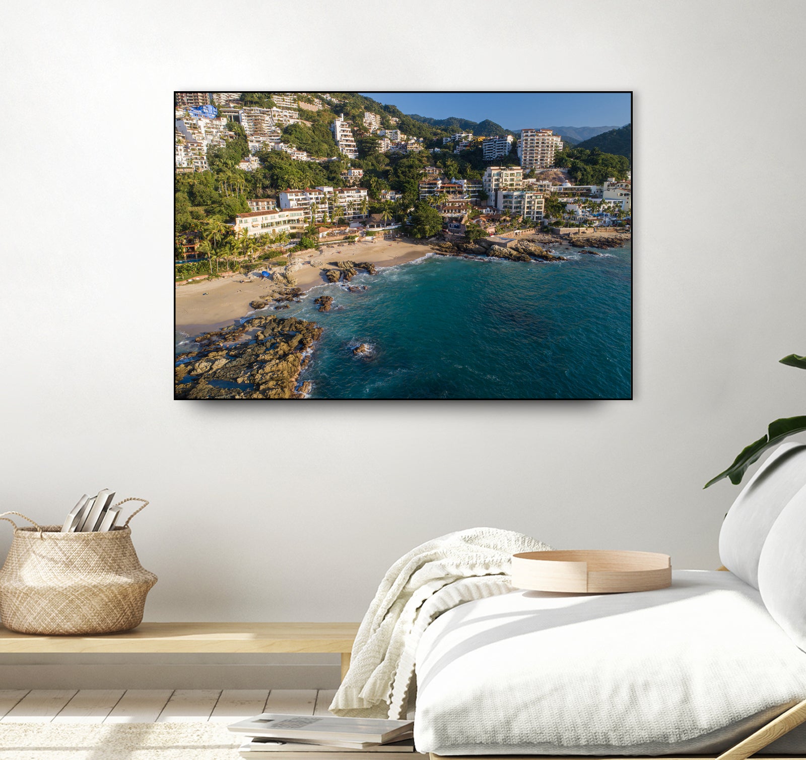 Puerto Vallarta - Conchas Chinas Beaches by Reid Harrison on GIANT ART - blue photo illustration