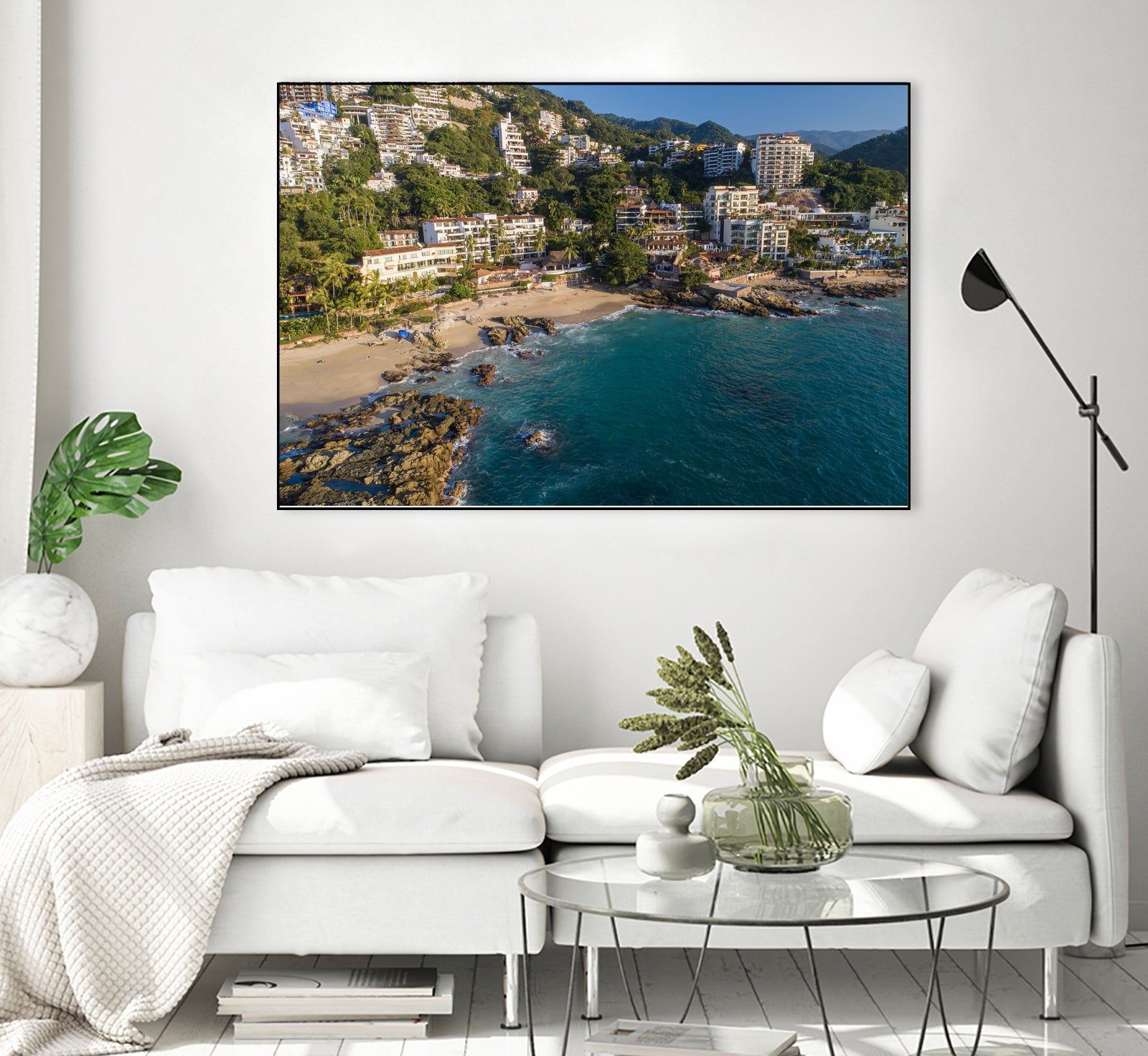 Puerto Vallarta - Conchas Chinas Beaches by Reid Harrison on GIANT ART - blue photo illustration