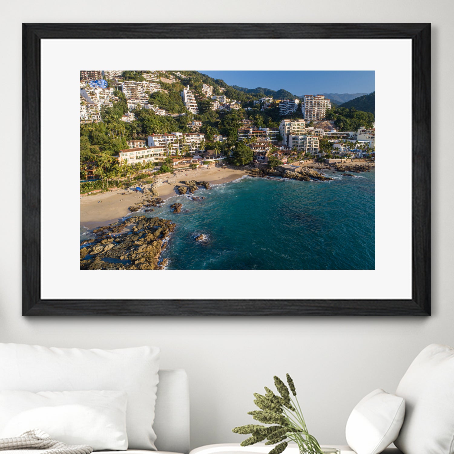 Puerto Vallarta - Conchas Chinas Beaches by Reid Harrison on GIANT ART - blue photo illustration