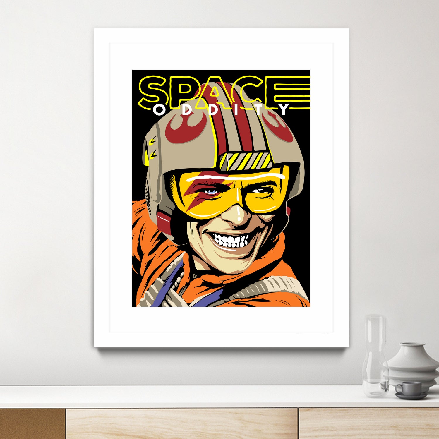 Space Oddity by Bily Mariano da Luz on GIANT ART - orange digital drawing