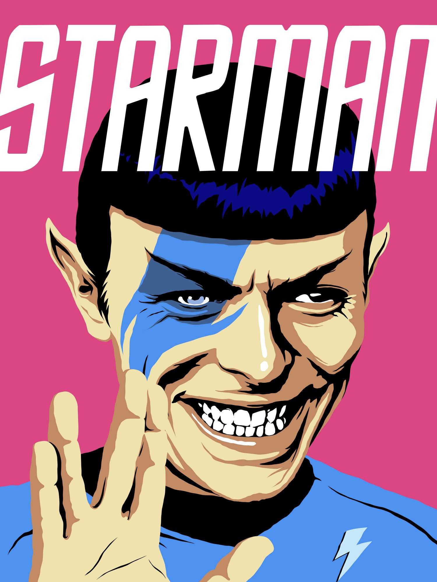 Starman by Bily Mariano da Luz on GIANT ART - pink digital painting