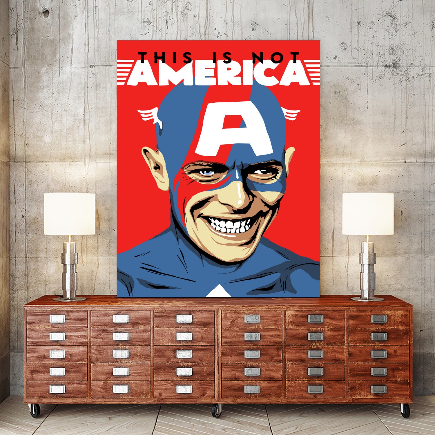 This is Not America by Bily Mariano da Luz on GIANT ART - red digital drawing