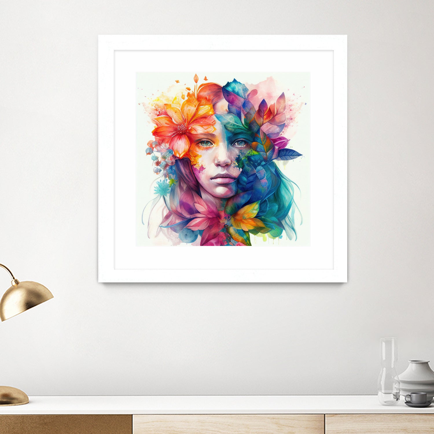 Watercolor Tropical Woman #8 by Isabel Cerdá Muñoz on GIANT ART - blue digital painting