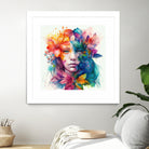 Watercolor Tropical Woman #8 by Isabel Cerdá Muñoz on GIANT ART - blue digital painting