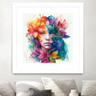 Watercolor Tropical Woman #8 by Isabel Cerdá Muñoz on GIANT ART - blue digital painting