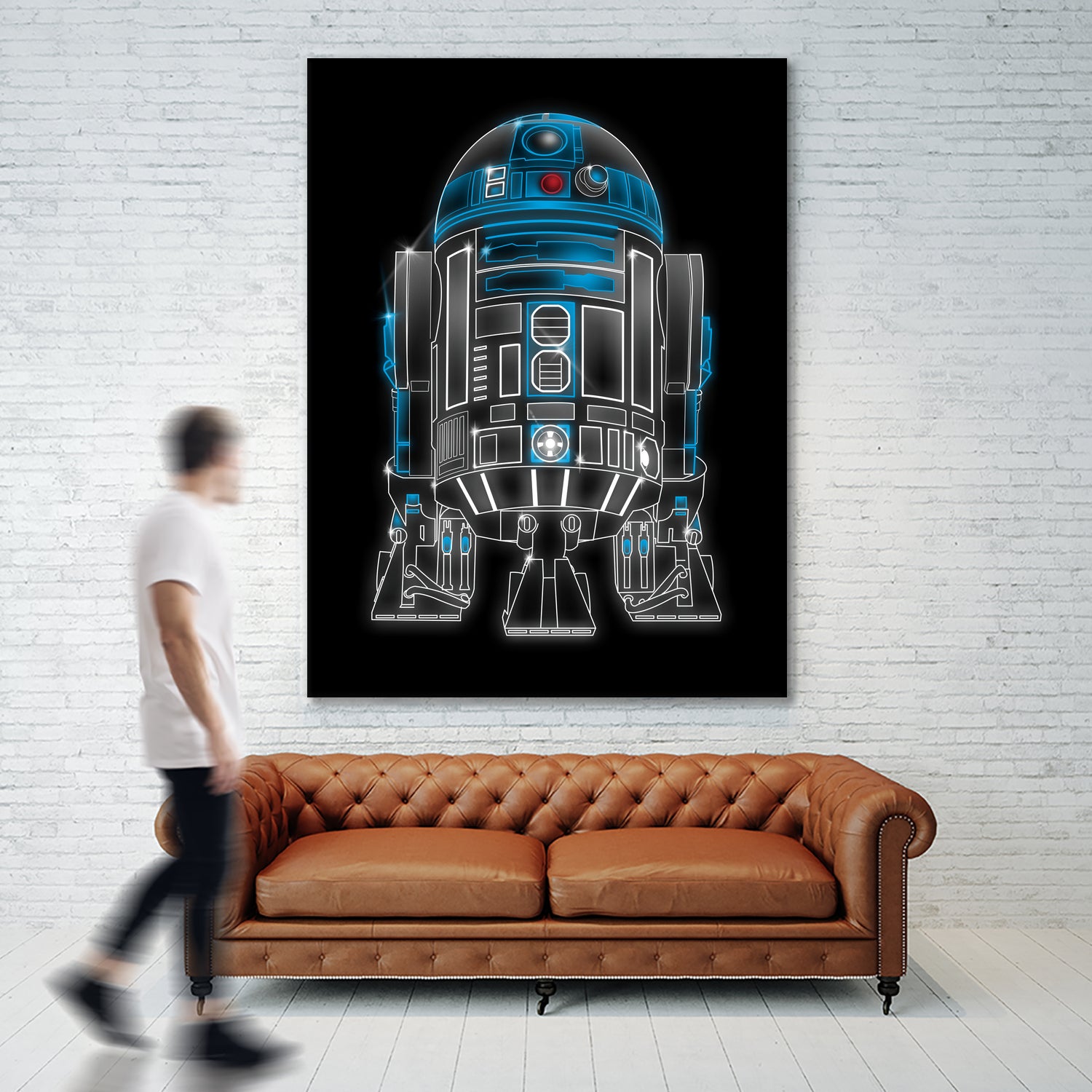 Neon Droid by Antonio Camarena on GIANT ART - black digital painting