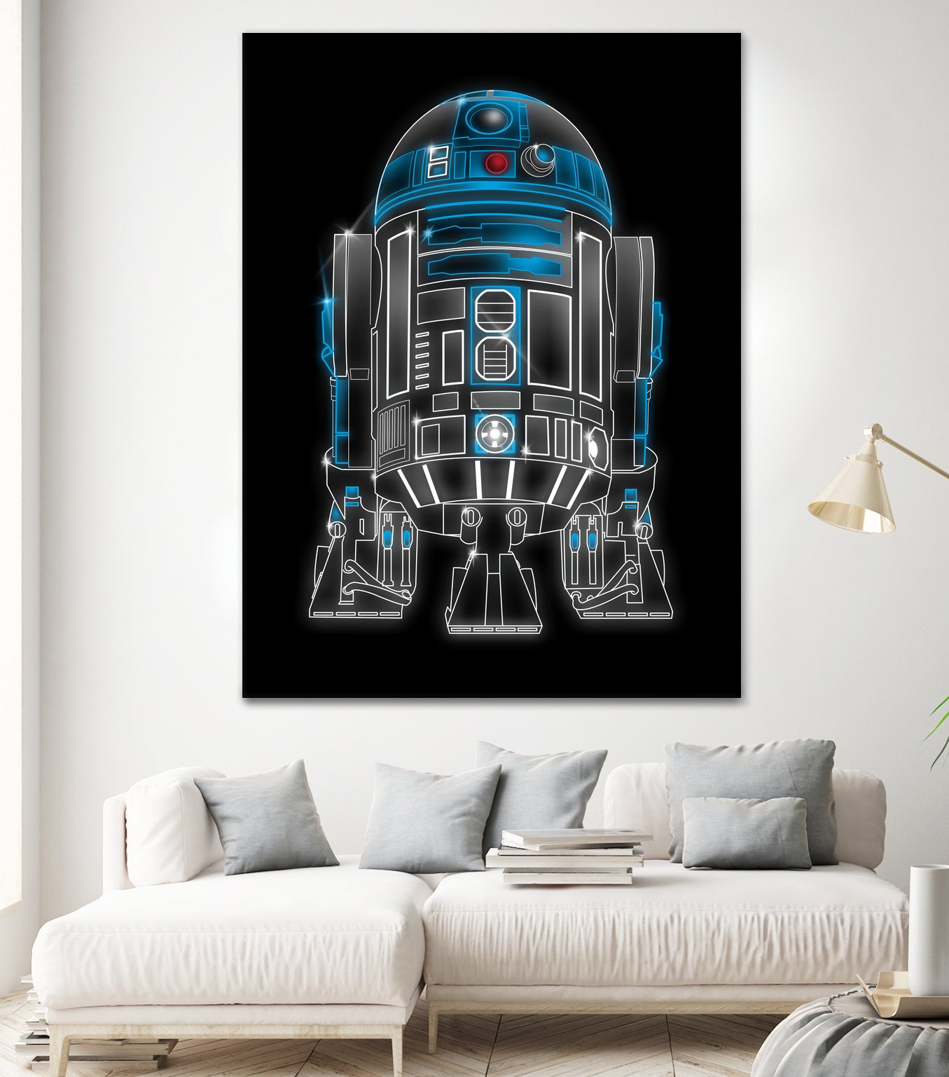 Neon Droid by Antonio Camarena on GIANT ART - black digital painting