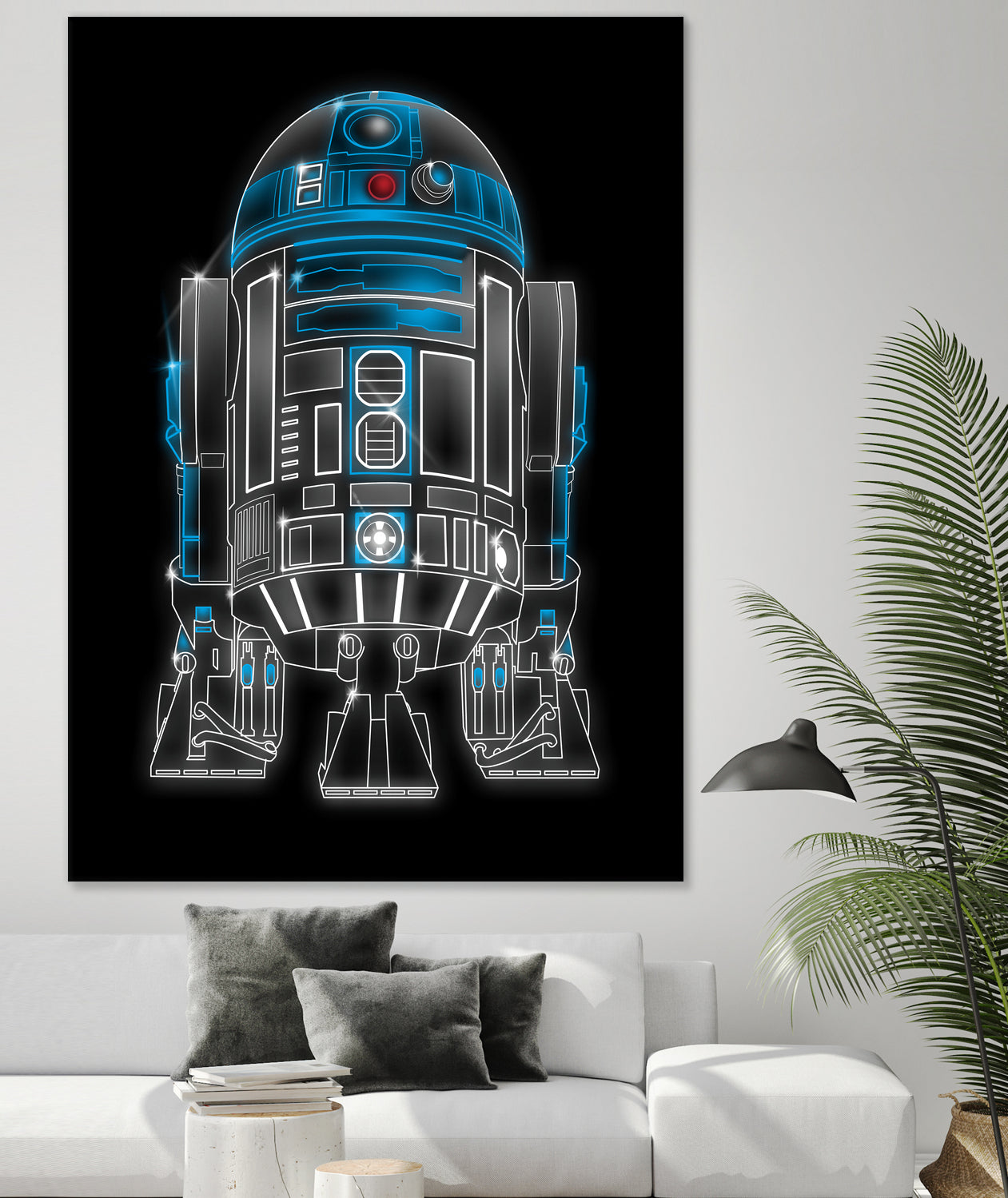 Neon Droid by Antonio Camarena on GIANT ART - black digital painting