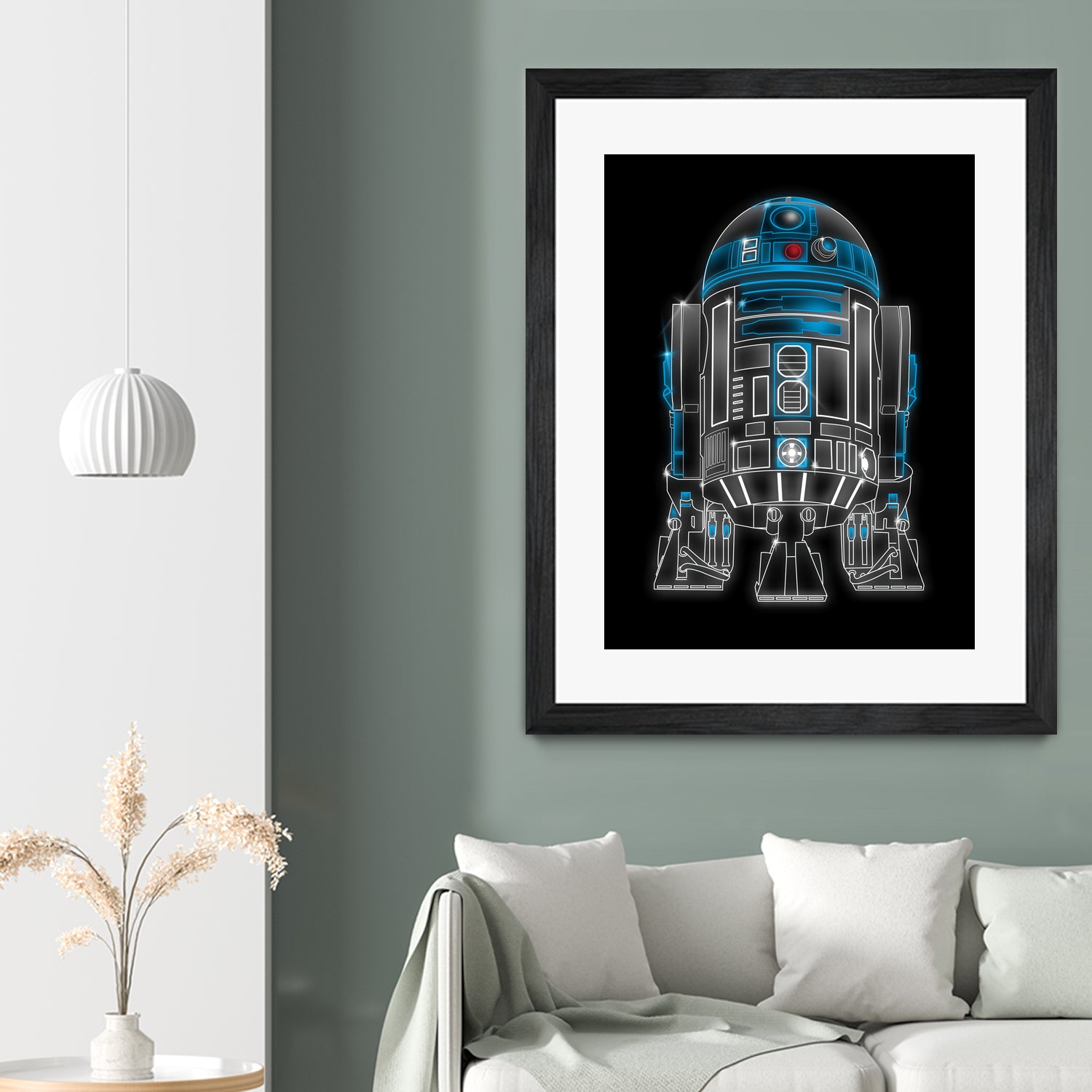 Neon Droid by Antonio Camarena on GIANT ART - black digital painting