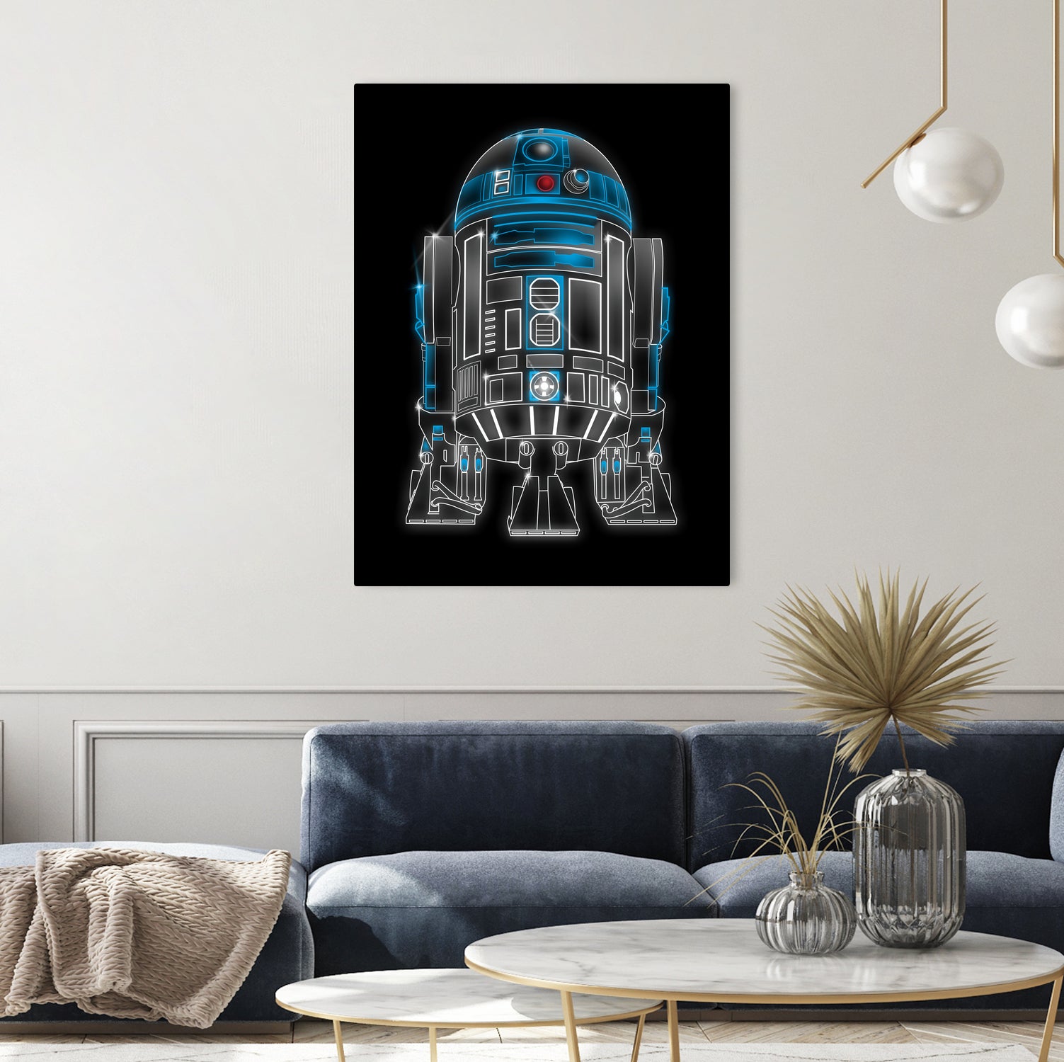 Neon Droid by Antonio Camarena on GIANT ART - black digital painting