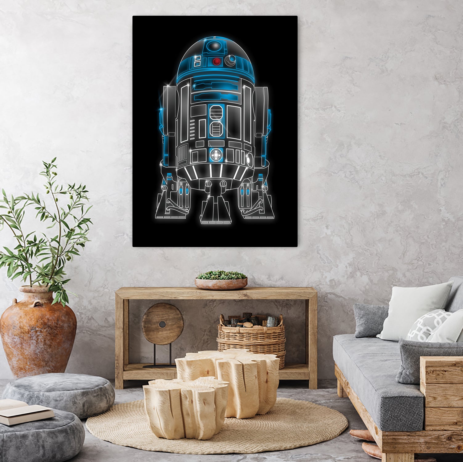 Neon Droid by Antonio Camarena on GIANT ART - black digital painting