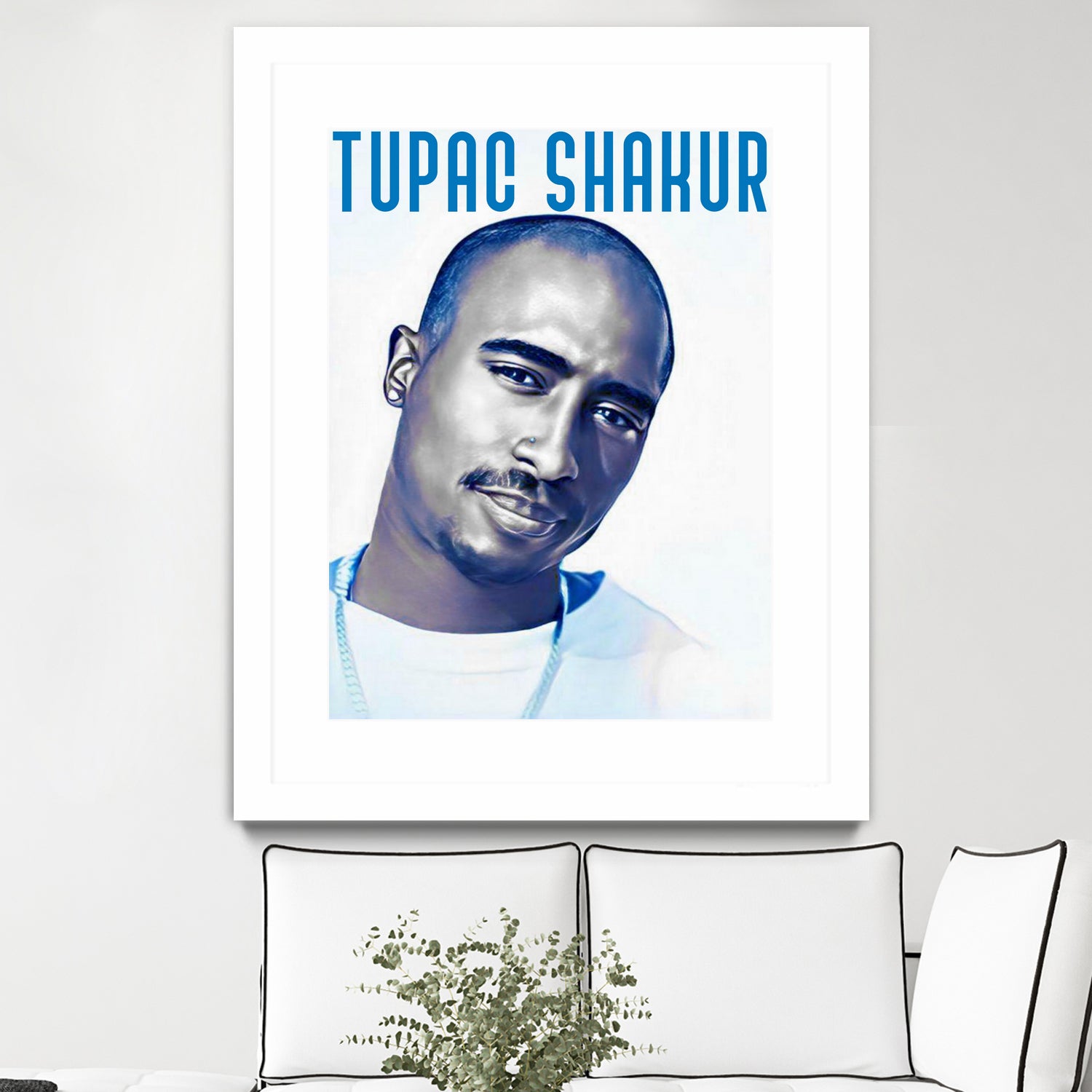 Tupac Shakur by Sergej Midas on GIANT ART - white digital drawing