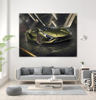 Lamborghini v2 in watercolor-sports car by miguel angel romero franco on GIANT ART - white digital drawing