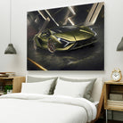 Lamborghini v2 in watercolor-sports car by miguel angel romero franco on GIANT ART - white digital drawing