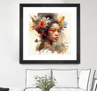 Watercolor Floral Indonesian Native Woman #3 by Isabel Cerdá Muñoz on GIANT ART - brown digital painting