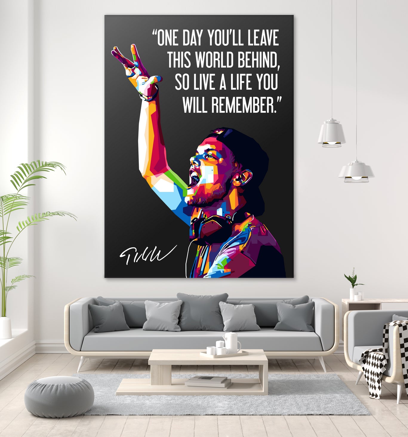 Avicii Quotes by Muamar Kadhafi on GIANT ART - black digital drawing