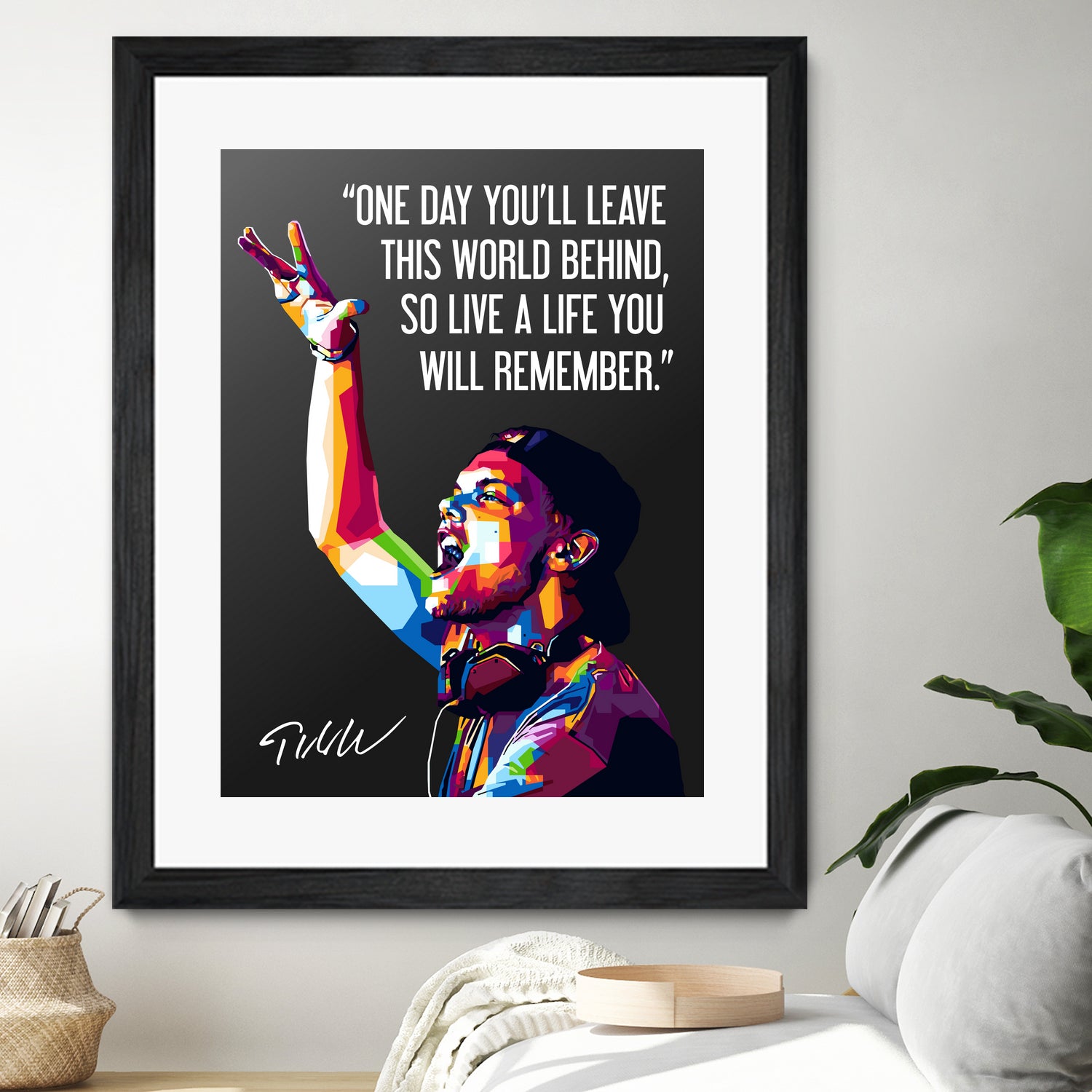 Avicii Quotes by Muamar Kadhafi on GIANT ART - black digital drawing