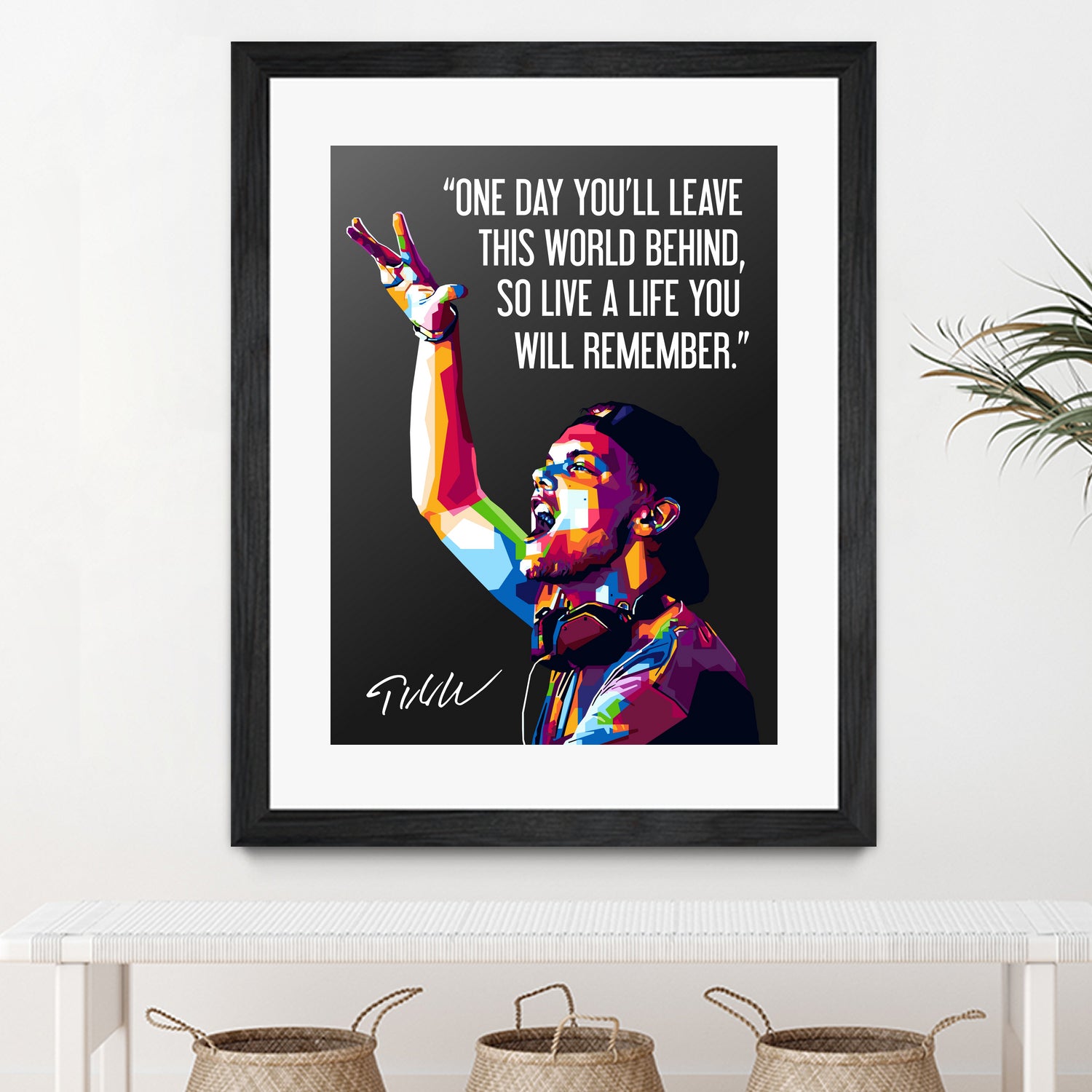 Avicii Quotes by Muamar Kadhafi on GIANT ART - black digital drawing