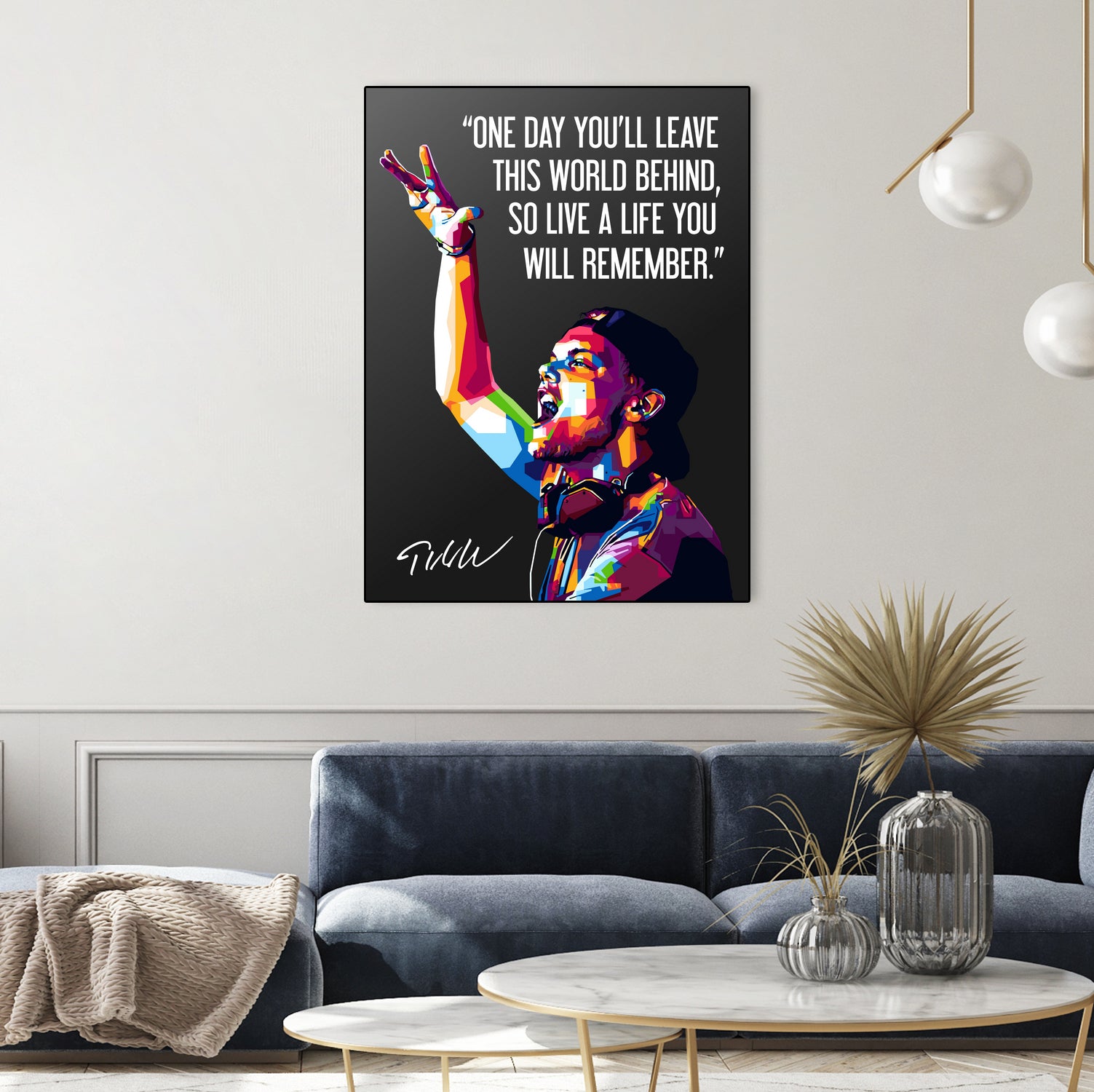 Avicii Quotes by Muamar Kadhafi on GIANT ART - black digital drawing