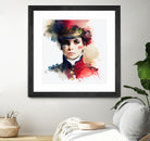 Watercolor Napoleonic Soldier Woman #3 by Isabel Cerdá Muñoz on GIANT ART - red digital painting