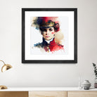 Watercolor Napoleonic Soldier Woman #3 by Isabel Cerdá Muñoz on GIANT ART - red digital painting