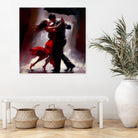 Tango in the rain. by Ievgeniia Bidiuk on GIANT ART - red digital painting