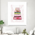 stack of fashion books and a gucci bag by miguel angel romero franco on GIANT ART - pink digital drawing